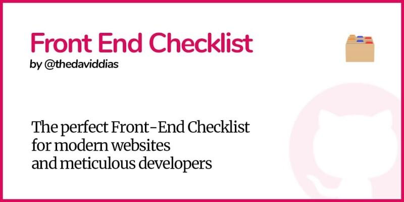 Чек-лист для веб разработки Front-End Checklist