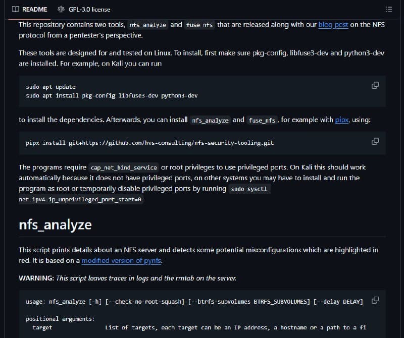 🥷 Репозиторий nfs-security-tooling — это два инструмента для анализа и взаимодействия с