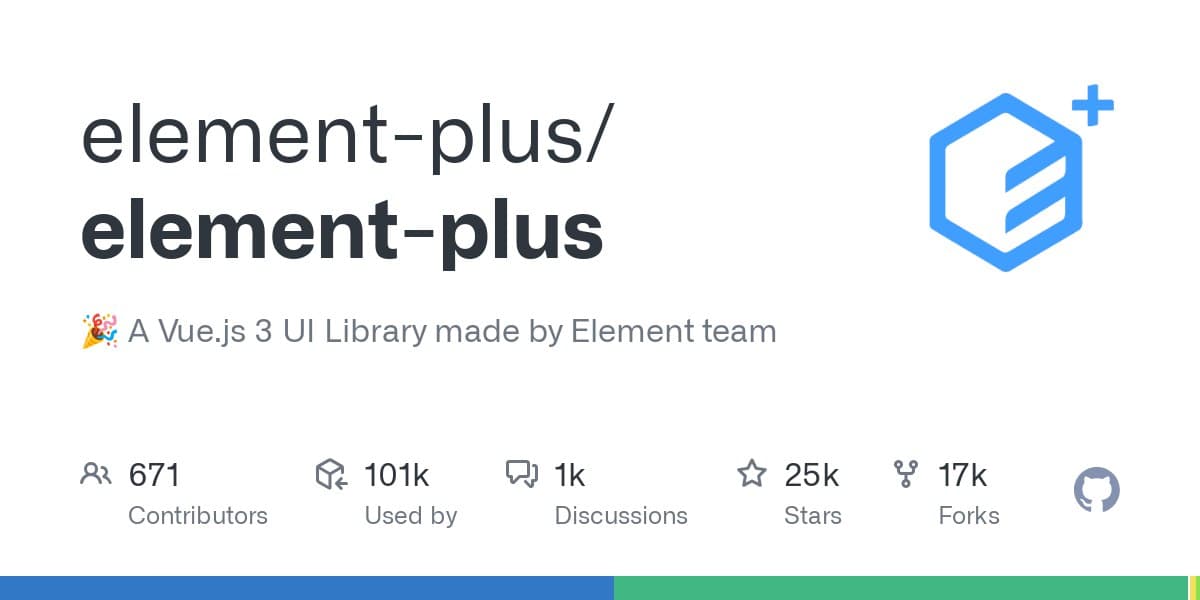 🐙 Element Plus – библиотека UI-компонентов с минималистичным и удобным дизайном. Библиотека