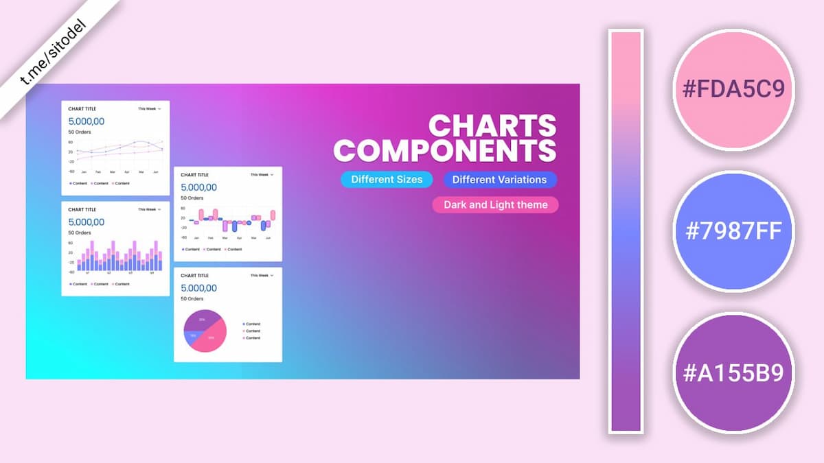 🎨 Цветовая палитра макета "Charts Components"