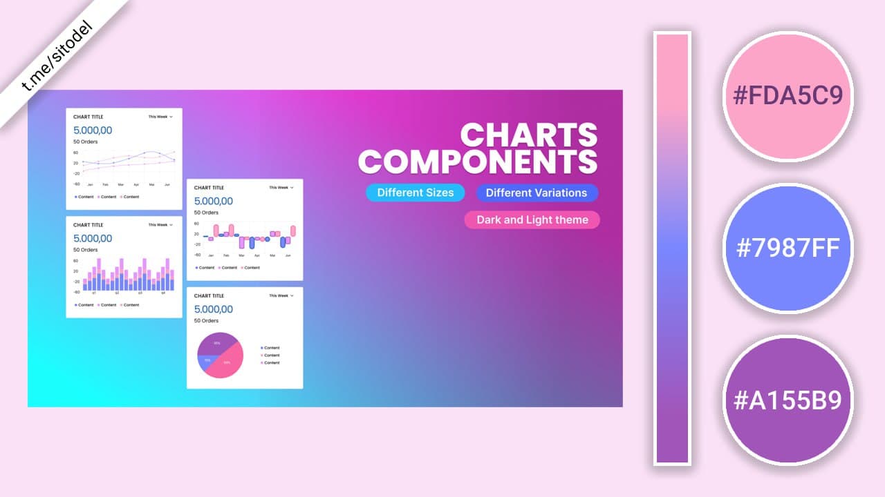 🎨 Цветовая палитра макета "Charts Components"