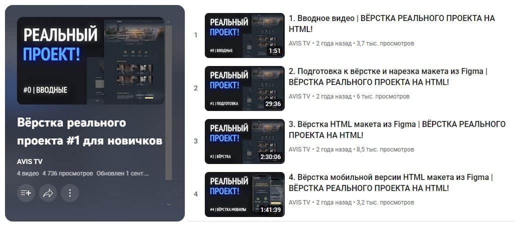 Вёрстка реального проекта #1 для новичков